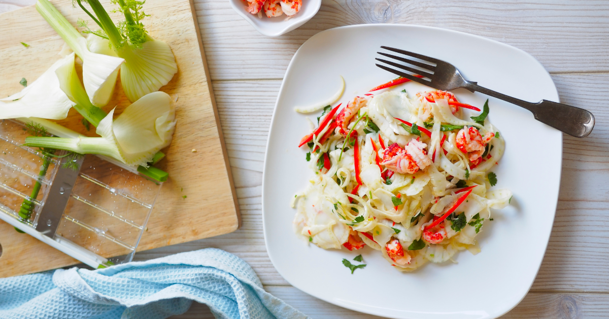 Garlic Butter Marron with Fennel Salad