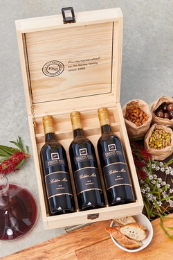 Three Bottle Pine Box (excludes wine)